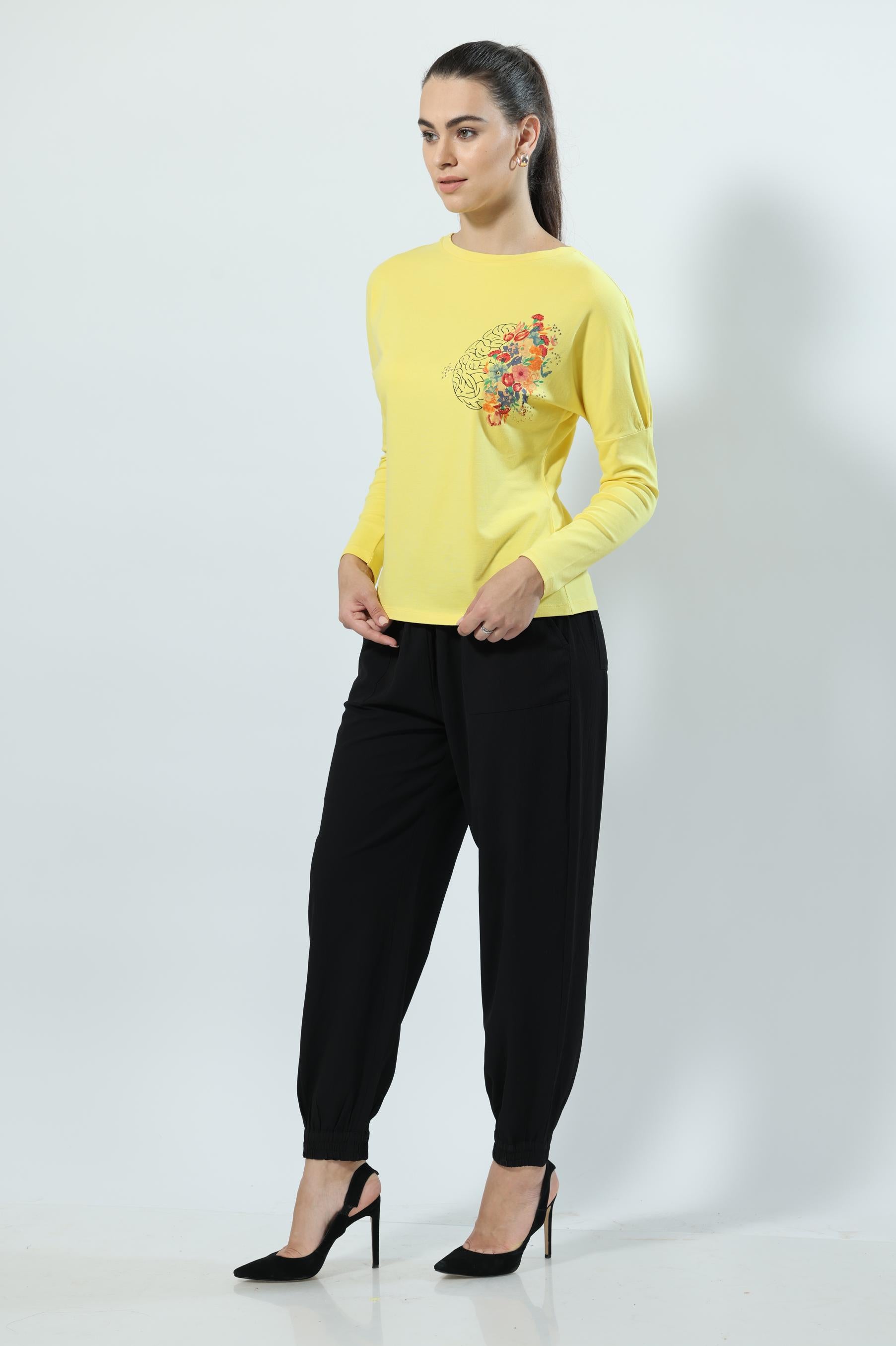 Mental Health Awareness Full Sleeve Yellow Top