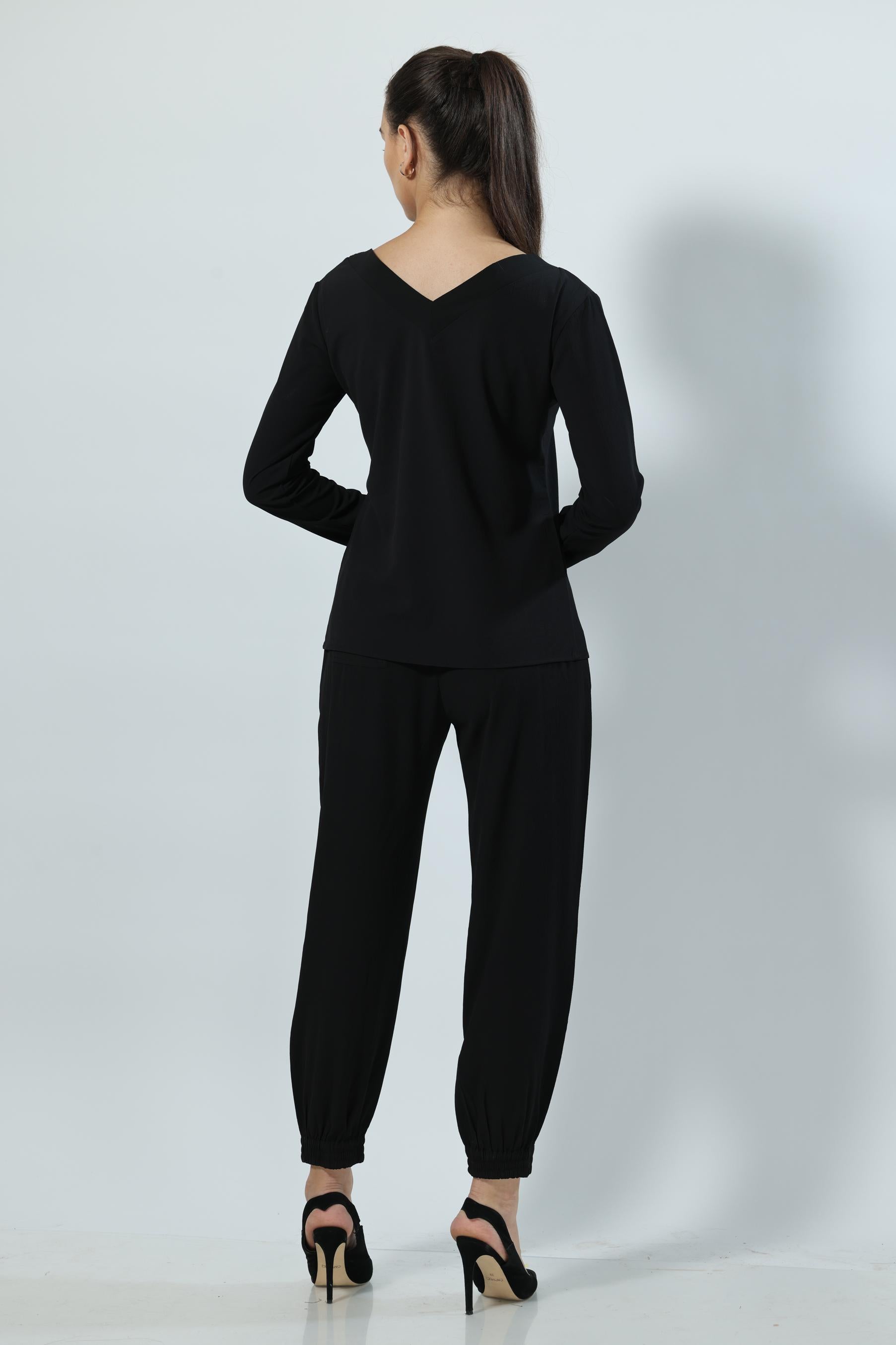 Full Length Casual Black Trouser