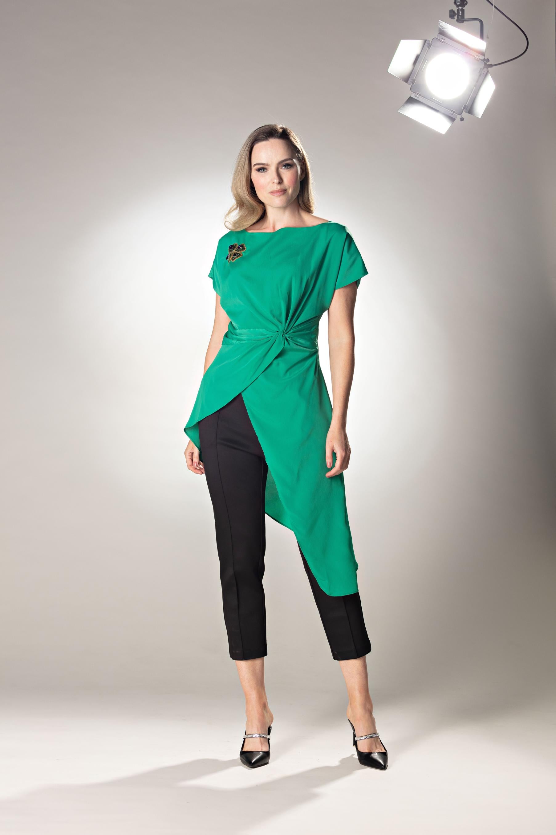 Ultramarine Green Twist Tunic