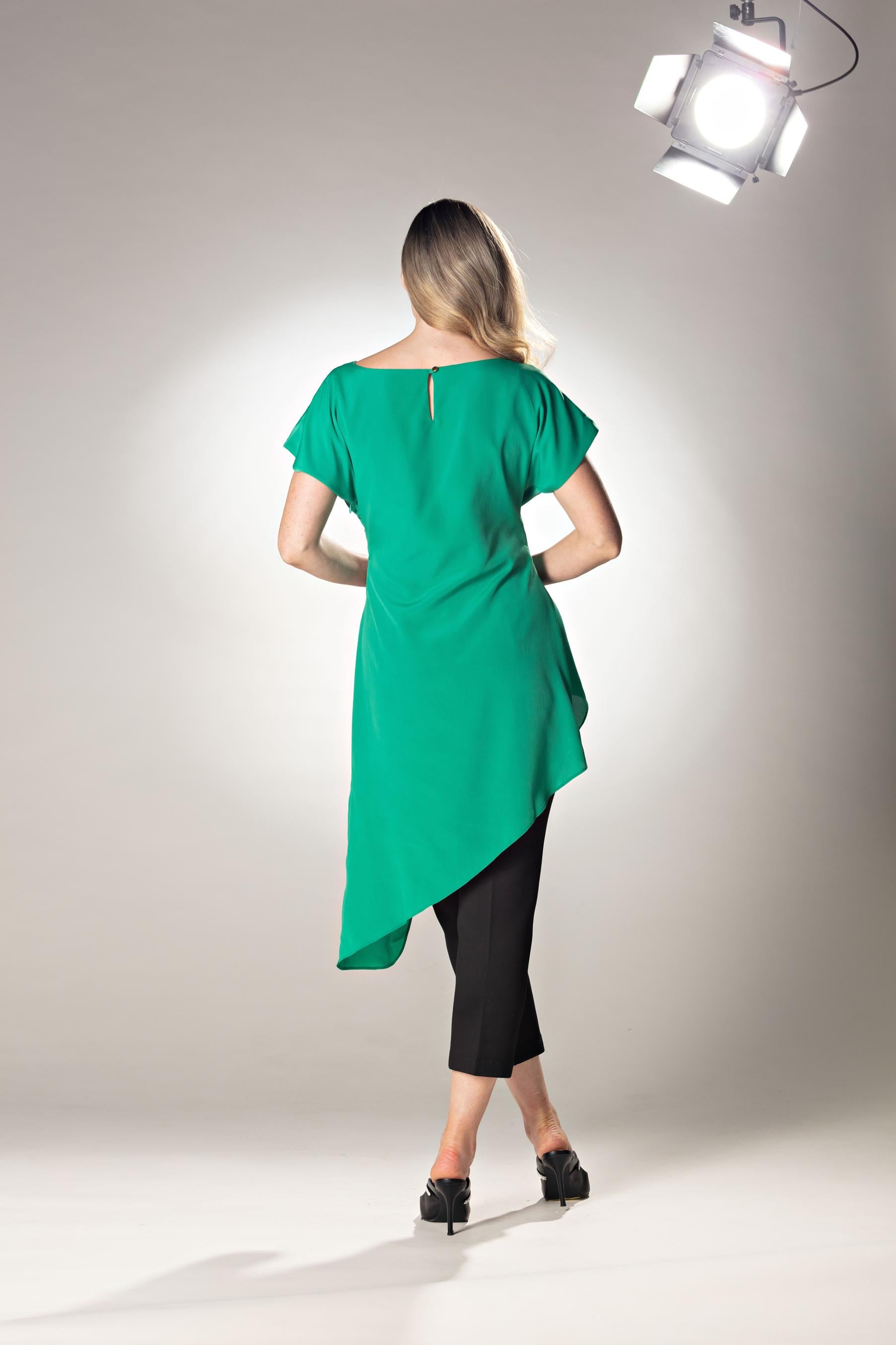 Ultramarine Green Twist Tunic