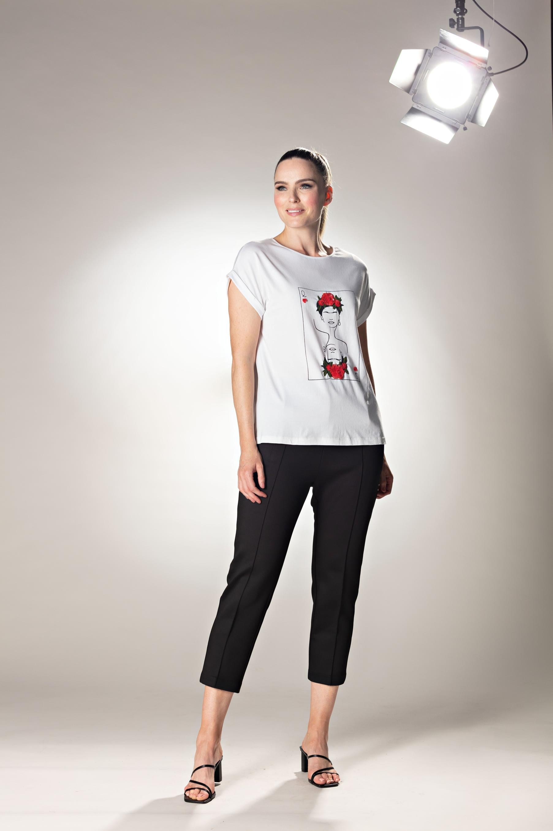 White Frida Kahlo Tshirt