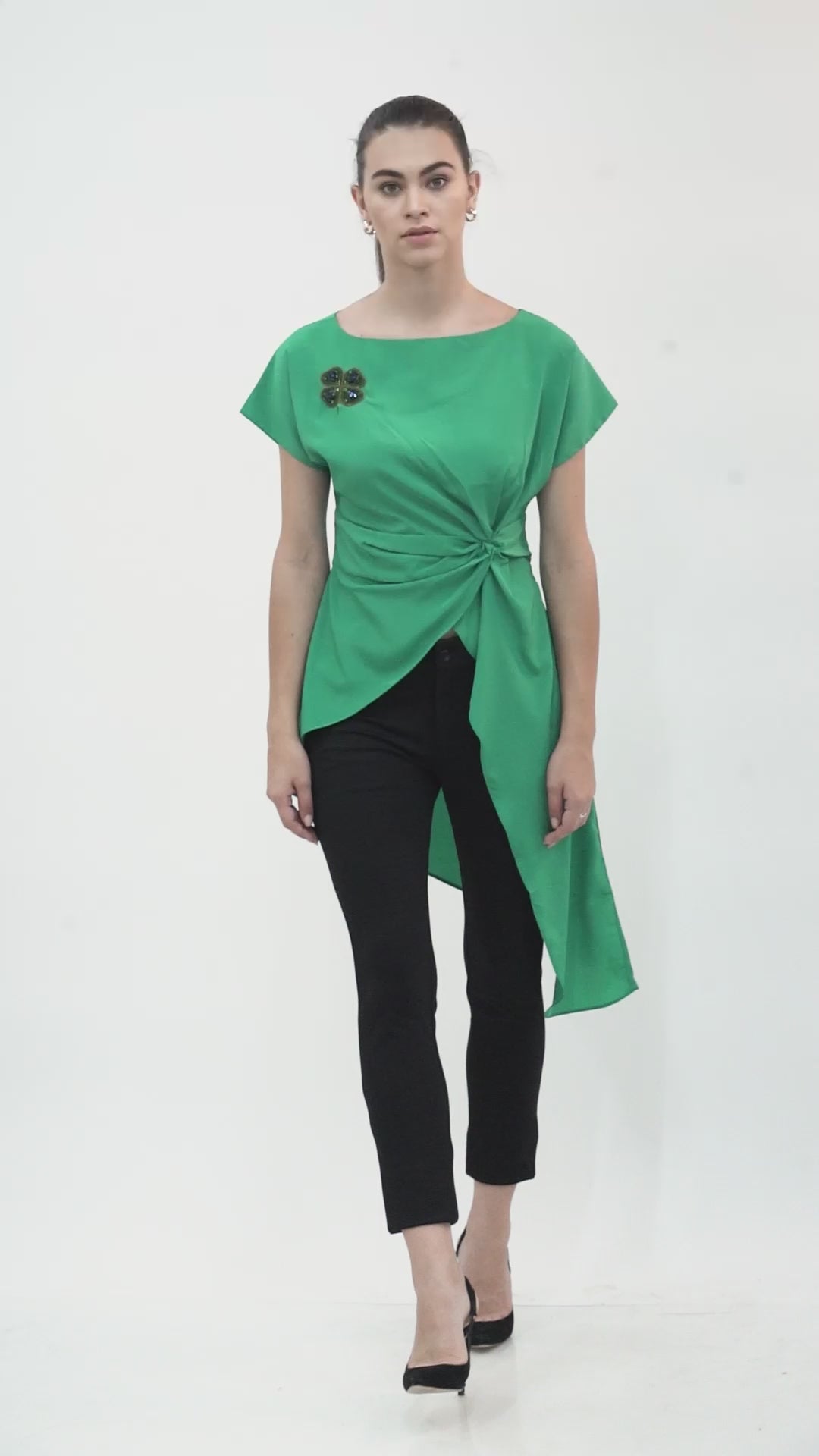 Ultramarine Green Twist Tunic